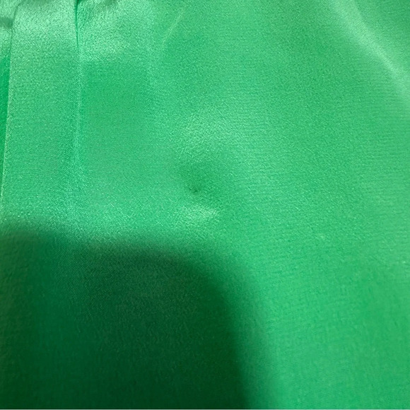 NWT J Crew 100% Silk Green Long Sleeve Button Down Blouse Size 10 - Picture 8 of 14